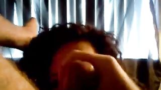 Shitty blowjob from fat wife