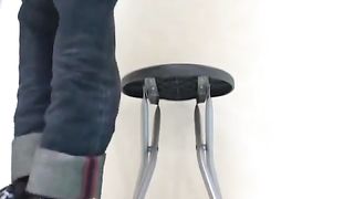 Lovely girl teasing with her ass