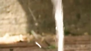 Peeing on neighbours front porch