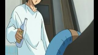 Purple haired gets enema treatment