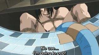 Purple haired gets enema treatment