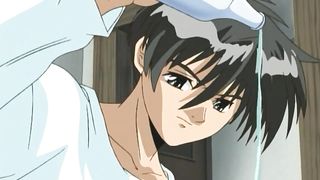 Purple haired gets enema treatment