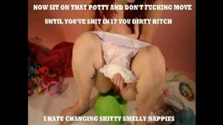 Mix of same sexy girl pooping