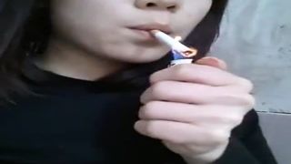 Asian girl shitting in beautiful doggy style