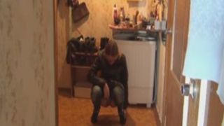 Horny chicks with big tits drink piss after being fucked