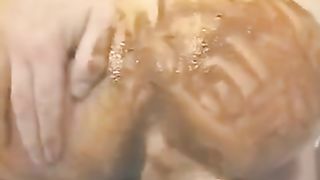 Rubbing fresh shit on girlfriends ass