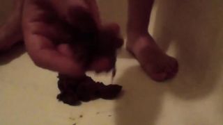 Big turd from her ass