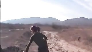 Hot girl peeing in nature