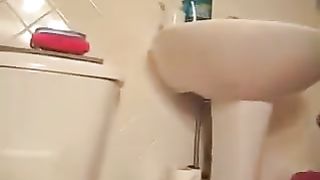 Beautiful college girl shitting