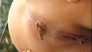 Small turd dropped in close up