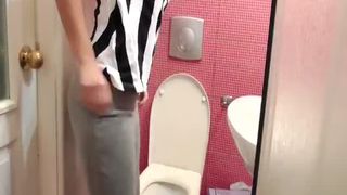 Young woman wiping her ass