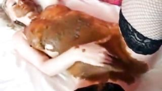 Blonde milf masturbating solo