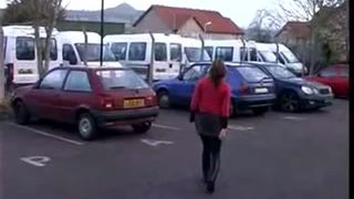 Hot girl peeing in parking lot