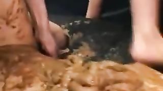 Scat girl gangbanged