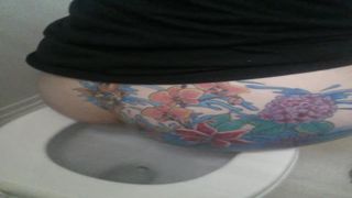 Monster shit from her tattooed ass