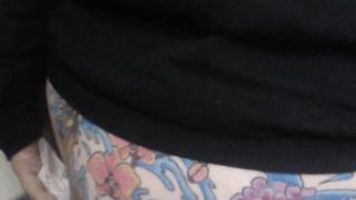 Monster shit from her tattooed ass