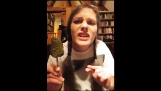 German teen eating scat ice cream