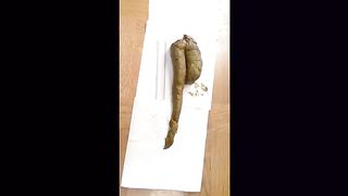 Extreme long turd from tight ass