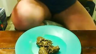 Amateur girl pooping in different places