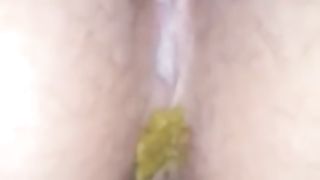 Showing her dirty asshole