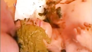 Mature man shitting on a Japanese teen