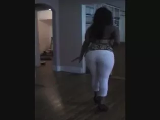 Black girl shitting in white pants