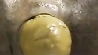 Yellow turd from black girl