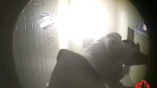 Spying on a hairy babe shitting