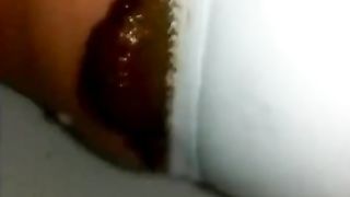 Step sister shitting in white panties