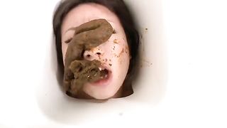 Huge pile of shit on her face