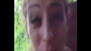 Hot teen shitting outdoor