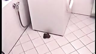 Pregnant girl shitting