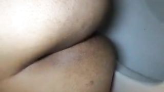 Taking a big one in toilet