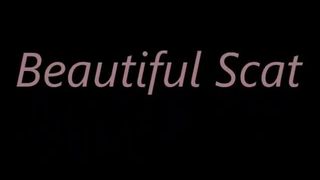 Blonde babe smears fresh shit on naked body