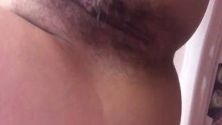 Amateur girl shitting on bathroom floor