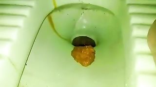 Peeing and pooping in public bathroom
