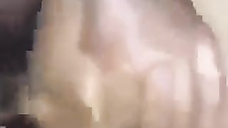 Ebony girl shitting on black dick