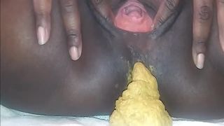 Black girl shitting