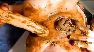 Extreme scat masturbation