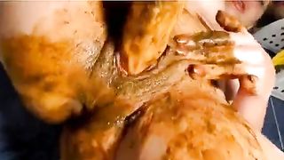 Extreme scat masturbation