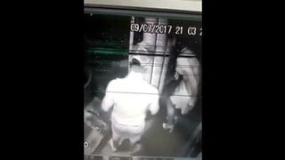 Girl caught pooping in the elevator