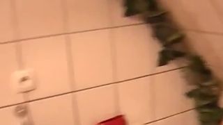 Scat couple in bathroom