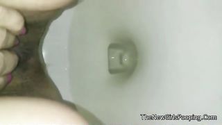 Granny pooping in toilet