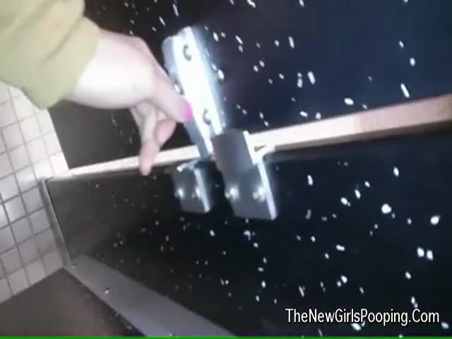 Granny pooping in toilet