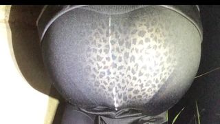 Messing my leggings and panties.