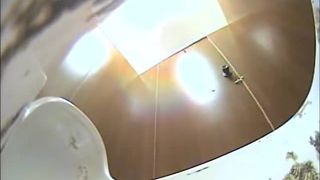 Hot babe caught pooping