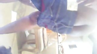 Teen shitting in her jeans