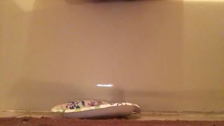 Fat wife shitting from the tub