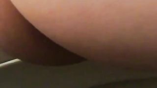 Sexy babe shitting in toilet