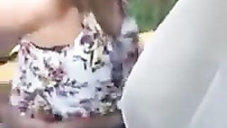 Brazilian girl pooping outdoor